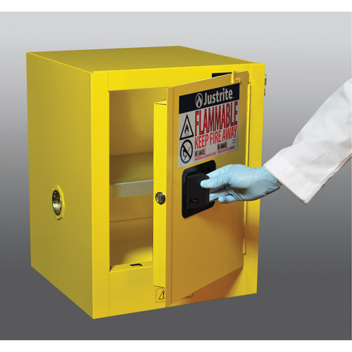Sure-Grip&reg; EX Countertop Flammable Safety Cabinet, 4 gal., 1 Door, 17" W x 22" H x 17" D Helyx Safety & Industrial Supplies