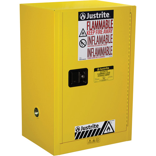 Sure-Grip&reg; EX Compac Flammable Safety Cabinet, 12 gal., 1 Door, 23.25" W x 35" H x 18" D Helyx Safety & Industrial Supplies