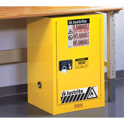 Sure-Grip&reg; EX Compac Flammable Safety Cabinet, 12 gal., 1 Door, 23.25" W x 35" H x 18" D Helyx Safety & Industrial Supplies