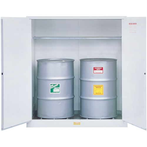 Hazardous Waste Safety Cabinets, 55 US gal. Cap., White Helyx Safety & Industrial Supplies