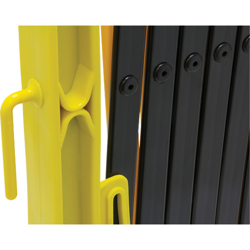 Xpandit Barricade, 36" H x 11.5' L, Black/Yellow Helyx Safety & Industrial Supplies