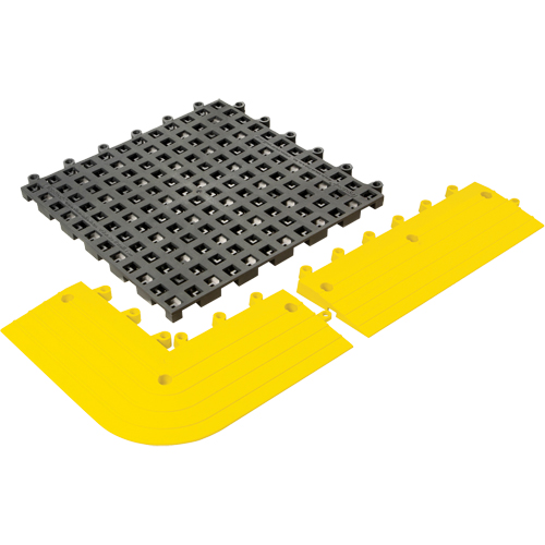 Tapis Ergodeck tout usage No 564 & No 566, PVC, 1-1/2' la c, 1-1/2' lo, 7/8" &eacute;paisseur, Charbon Helyx Safety & Industrial Supplies