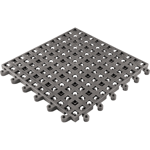 Tapis Ergodeck tout usage No 564 & No 566, PVC, 1-1/2' la c, 1-1/2' lo, 7/8" &eacute;paisseur, Charbon Helyx Safety & Industrial Supplies