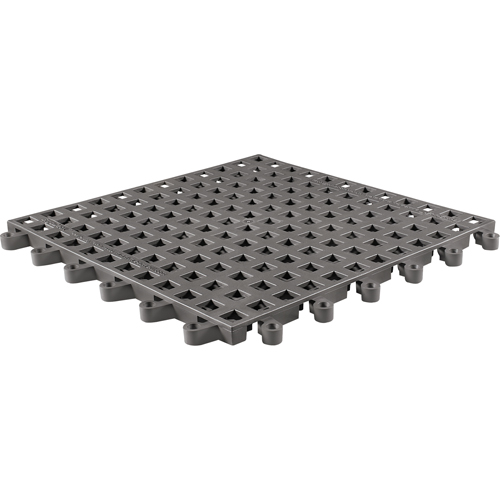 Tapis Ergodeck tout usage No 564 & No 566, PVC, 1-1/2' la c, 1-1/2' lo, 7/8" &eacute;paisseur, Charbon Helyx Safety & Industrial Supplies