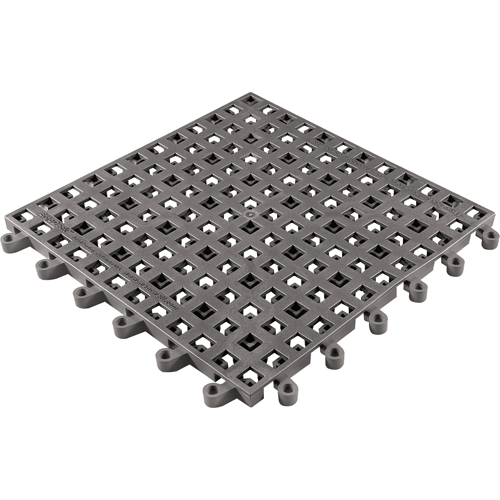 Tapis Ergodeck tout usage No 564 & No 566, PVC, 1-1/2' la c, 1-1/2' lo, 7/8" &eacute;paisseur, Charbon Helyx Safety & Industrial Supplies