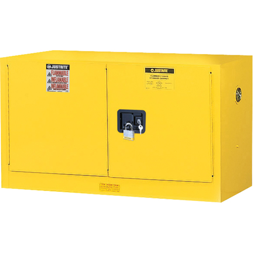 Sure-Grip&reg; EX Wall Mount Flammable Safety Cabinet, 17 gal., 2 Door, 43" W x 24" H x 18" D Helyx Safety & Industrial Supplies