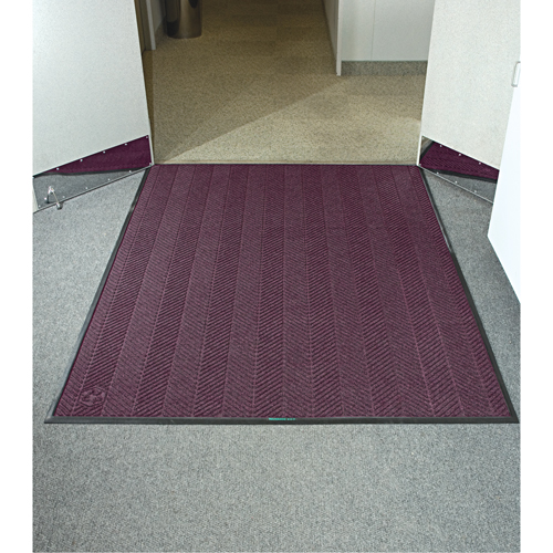 Waterhog&reg; Eco Elite Matting, Wiper/Scraper, 3' x 20' x 3/8", Maroon Helyx Safety & Industrial Supplies