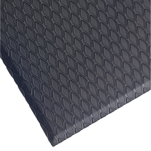Tapis Cushion Max, Losange, 3-3/4' x 5-3/4' x 5/8", Charbon, Nitrile/PVC Helyx Safety & Industrial Supplies