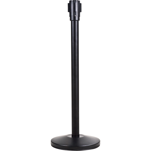 Free-Standing Crowd Control Barrier Receiver Post, 35" High, Black Helyx Safety & Industrial Supplies