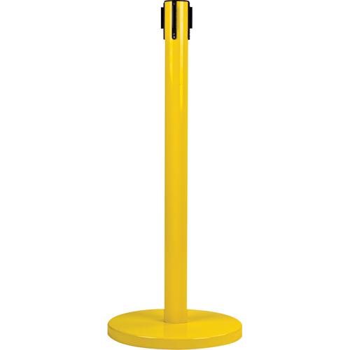 Free-Standing Crowd Control Barrier Receiver Post, 35" High, Yellow Helyx Safety & Industrial Supplies
