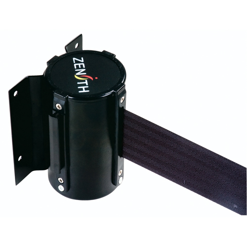 Wall Mount Barrier, Steel, Screw Mount, 7', Black Tape Helyx Safety & Industrial Supplies