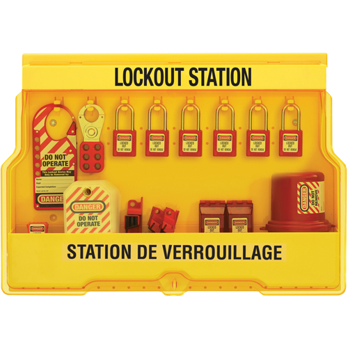 Electrical Focus Lockout Stations, Thermoplastic Padlocks, 16 Padlock Capacity, Padlocks Included Helyx Safety & Industrial Supplies