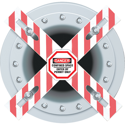 Barri&egrave;re Danger Man-Way Cross Helyx Safety & Industrial Supplies