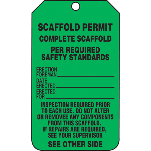 Inspection Tags, Plastic, 3-3/8" W x 5-7/8" H, English Helyx Safety & Industrial Supplies