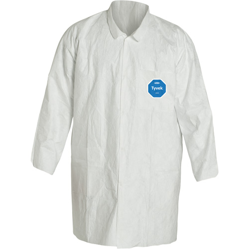Lab Coat, Tyvek&reg; 400, White, 2X-Large Helyx Safety & Industrial Supplies