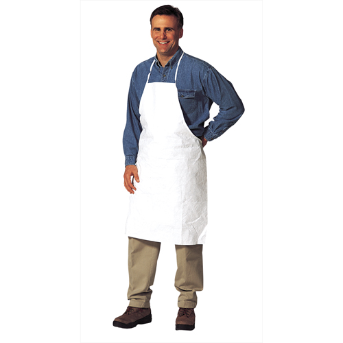 Tablier, Tyvek 400, Blanc, 28" la x 36" lo Helyx Safety & Industrial Supplies