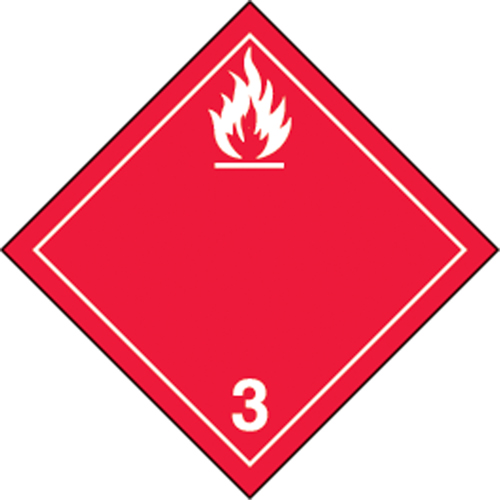 &eacute;tiquettes d'exp&eacute;dition TMD, Classe 3, Liquides inflammables, Vinyle Helyx Safety & Industrial Supplies