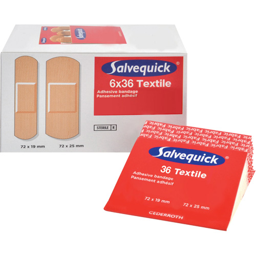 Salvequick&reg; Bandage Dispensing Systems Refills, Rectangular/Square, Fabric, Sterile Helyx Safety & Industrial Supplies