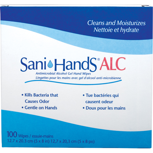 Lingettes antimicrobiennes pour les mains Sani-Hands ALC, Pochette Helyx Safety & Industrial Supplies