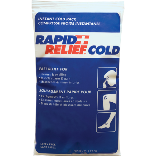 Rapid Relief&reg; Instant Chill Pack, Cold, Single Use, 9" x 6" Helyx Safety & Industrial Supplies