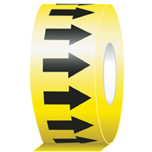 Directional Flow Arrow Tapes, 104', Black on Yellow Helyx Safety & Industrial Supplies
