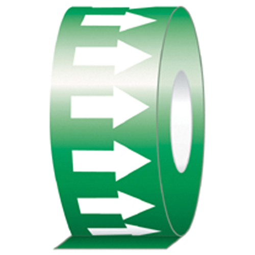 &eacute;tiquette de tuyauterie, 108', Blanc/vert Helyx Safety & Industrial Supplies