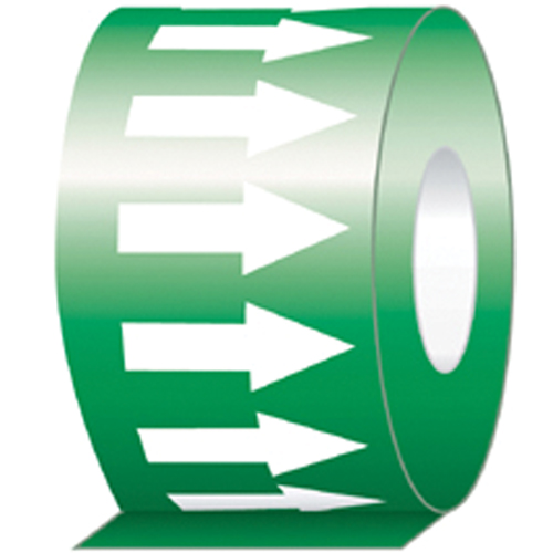 Directional Flow Arrow Tapes, 108', White on Green Helyx Safety & Industrial Supplies