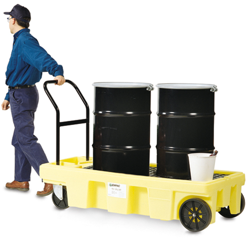 Poly-Spillcart Cart, 66.5" L x 29" W x 43.9" H, 57 US gal. Spill Cap. Helyx Safety & Industrial Supplies