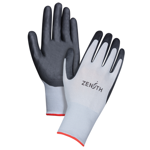 Gants l&eacute;gers enduits et respirants, 7/Petit, R&ecirc;vetement Mousse de nitrile, Calibre 13, Enveloppe en Polyester Helyx Safety & Industrial Supplies