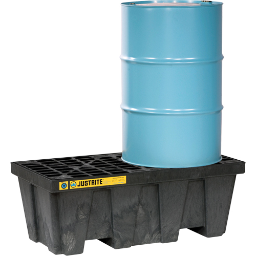 EcoPolyBlend Spill Control Pallets - With Drain, 66 US gal. Spill Capacity, 49" x 25" x 18" Helyx Safety & Industrial Supplies