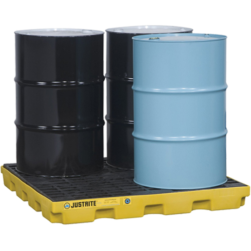 Centres d'accumulation EcoPolyBlend, Capacit&eacute; de d&eacute;versement 49 gal. US, 49" x 49" x 5,5" Helyx Safety & Industrial Supplies