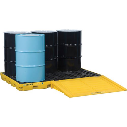 Centres d'accumulation EcoPolyBlend, Capacit&eacute; de d&eacute;versement 73 gal. US, 73" x 49" x 5,5" Helyx Safety & Industrial Supplies