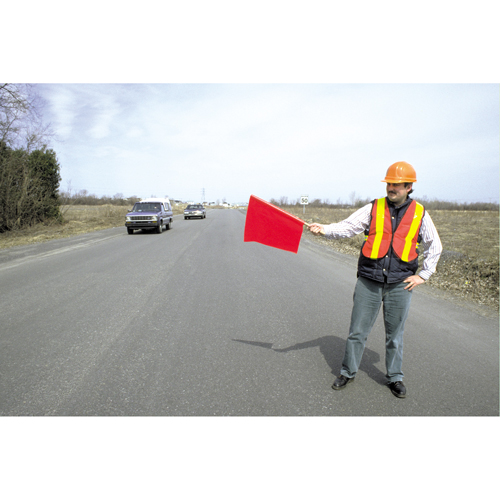 Traffic Safety Flags, Vinyl, With Handle Helyx Safety & Industrial Supplies