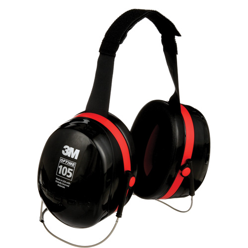Peltor Optime 105 Series Earmuffs, Neckband, 29 NRR dB Helyx Safety & Industrial Supplies