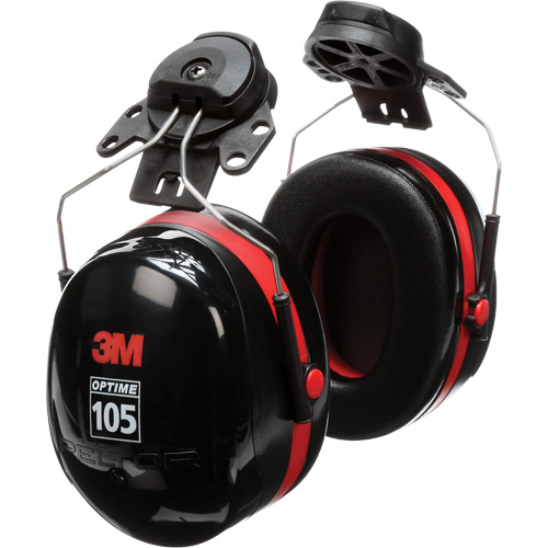 Peltor Optime 105 Series Earmuffs, Cap Mount, 27 NRR dB Helyx Safety & Industrial Supplies