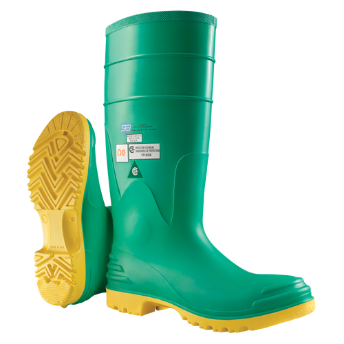 Hazmax&reg; 16" Kneeboot, PVC, Steel Toe, Size 6, Puncture Resistant Sole Helyx Safety & Industrial Supplies