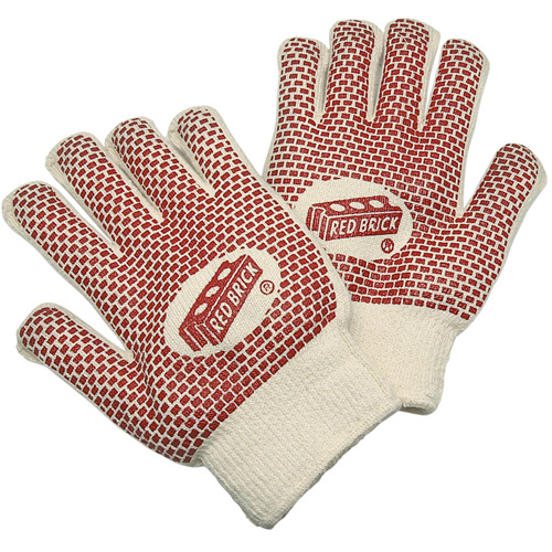 Gants r&eacute;versibles en tissu &eacute;ponge Red Brick, Coton, Deux c&ocirc;t&eacute;s, Calibre 10, Grand Helyx Safety & Industrial Supplies