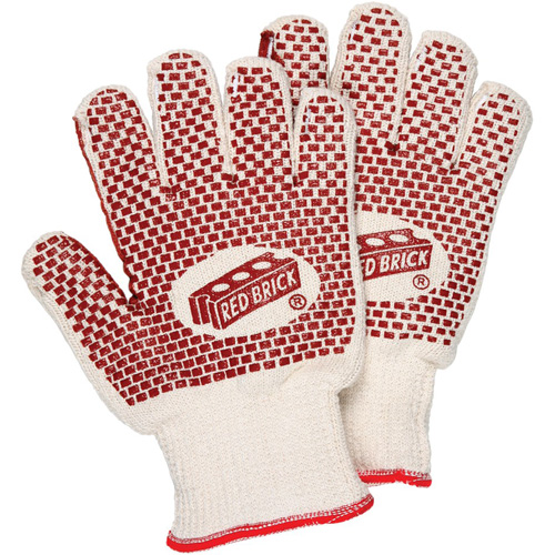 Gants r&eacute;versibles en tissu &eacute;ponge Red Brick, Coton, Deux c&ocirc;t&eacute;s, Calibre 10, Petit Helyx Safety & Industrial Supplies
