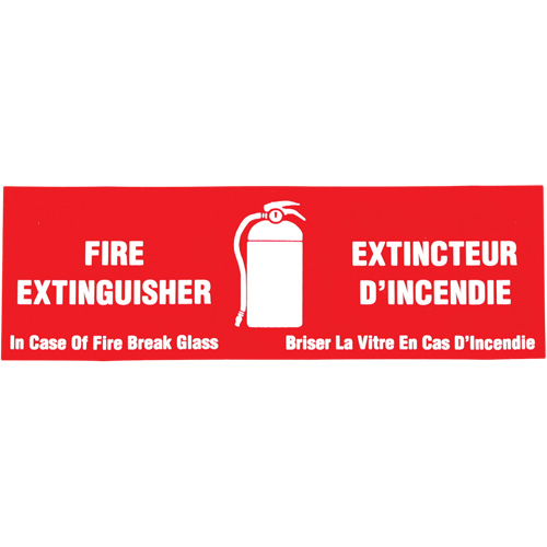 &eacute;tiquette  Fire Extinguisher / Extincteur d'incendie , 2" x 6", Vinyle, Bilingue avec pictogramme Helyx Safety & Industrial Supplies