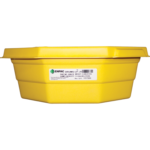 Drums-Up Jr. Trays, 22.75" L x 22.75" W x 7.5" H, 7.5 US gal. Spill Capacity Helyx Safety & Industrial Supplies