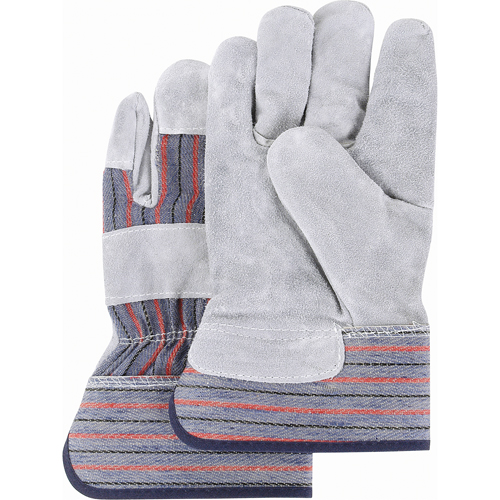 Gants d'ajusteur de premi&egrave;re qualit&eacute; &agrave; dos refendu, Moyen, Paume en Cuir de vache refendu, Doublure en Coton Helyx Safety & Industrial Supplies