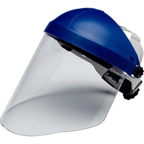 Ratchet Headgear with Faceshield, Polycarbonate, Ratchet Suspension Helyx Safety & Industrial Supplies