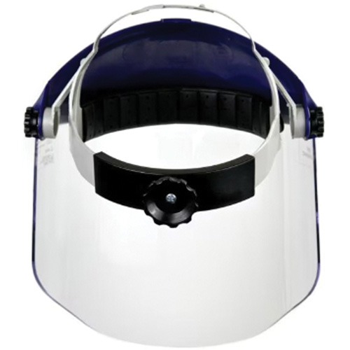 Ratchet Headgear with Faceshield, Polycarbonate, Ratchet Suspension Helyx Safety & Industrial Supplies