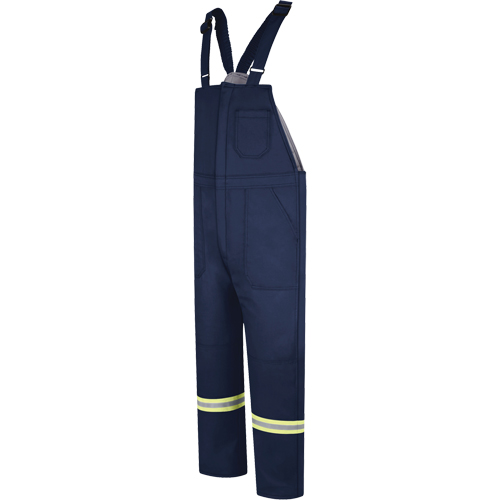 Deluxe Insulated Bib Overalls with Reflective Striping, 3X-Large, Navy Blue Helyx Safety & Industrial Supplies