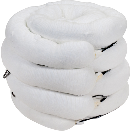 Barrage absorbant de premi&egrave;re qualit&eacute;, Huile seulement, 10' lo x 5" la, Absorption 35 gal., 4 /pqt Helyx Safety & Industrial Supplies