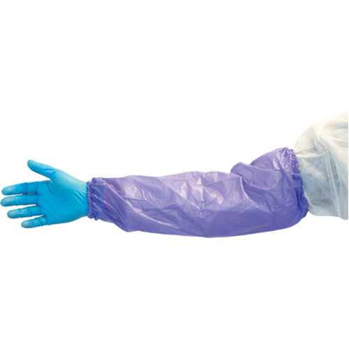 Manches l&eacute;g&egrave;res, Longueur de 18", Vinyle, Bleu Helyx Safety & Industrial Supplies