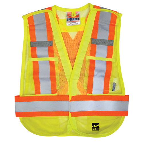 Open Road&reg; Tear Away Vest , High Visibility Lime-Yellow, Polyester Helyx Safety & Industrial Supplies