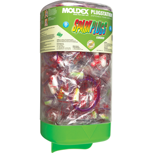 PlugStation&reg; with Corded SparkPlugs&reg; Earplugs Helyx Safety & Industrial Supplies