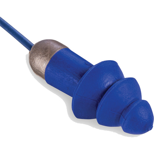 Bouchons d'oreille r&eacute;utilisables et d&eacute;tectable Rockets, Avec cordon, Taille unique, Vrac - &eacute;tui en plastique, NRR dB 27 Helyx Safety & Industrial Supplies