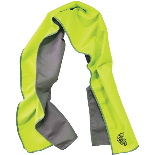 Chill-Its&reg; 6602MF Microfiber Cooling Towel, Hi-Vis Lime Helyx Safety & Industrial Supplies